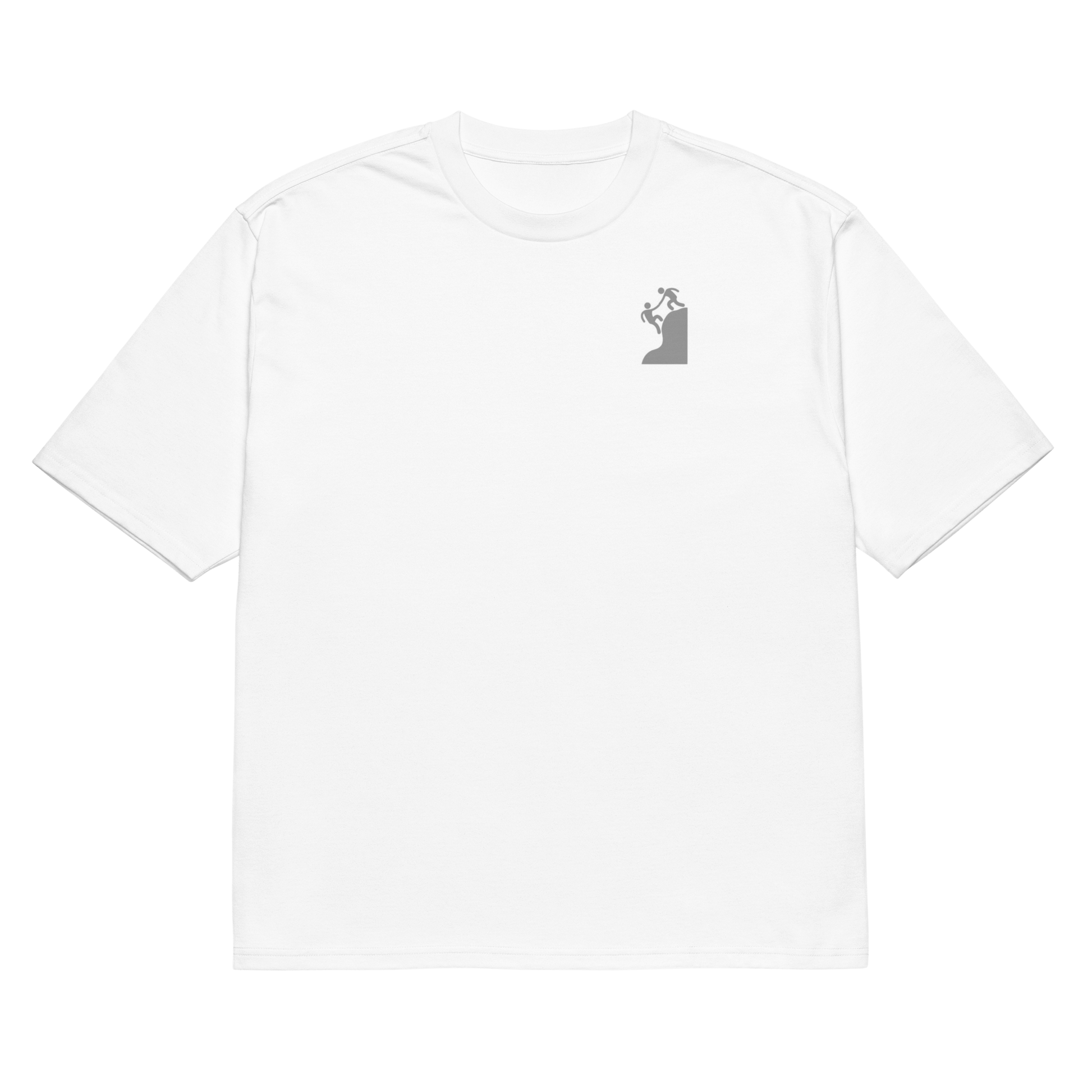 White SADA t-shirt made from 100% cotton, featuring a small logo on the front. Fashionable, comfortable, and high-quality.