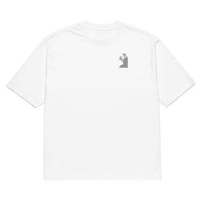 White SADA t-shirt made from 100% cotton, featuring a small logo on the front. Fashionable, comfortable, and high-quality.